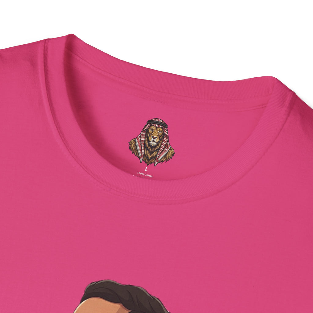 Soccer King T-Shirt — Lion with Shemagh & #9 Footballer Graphic Tee