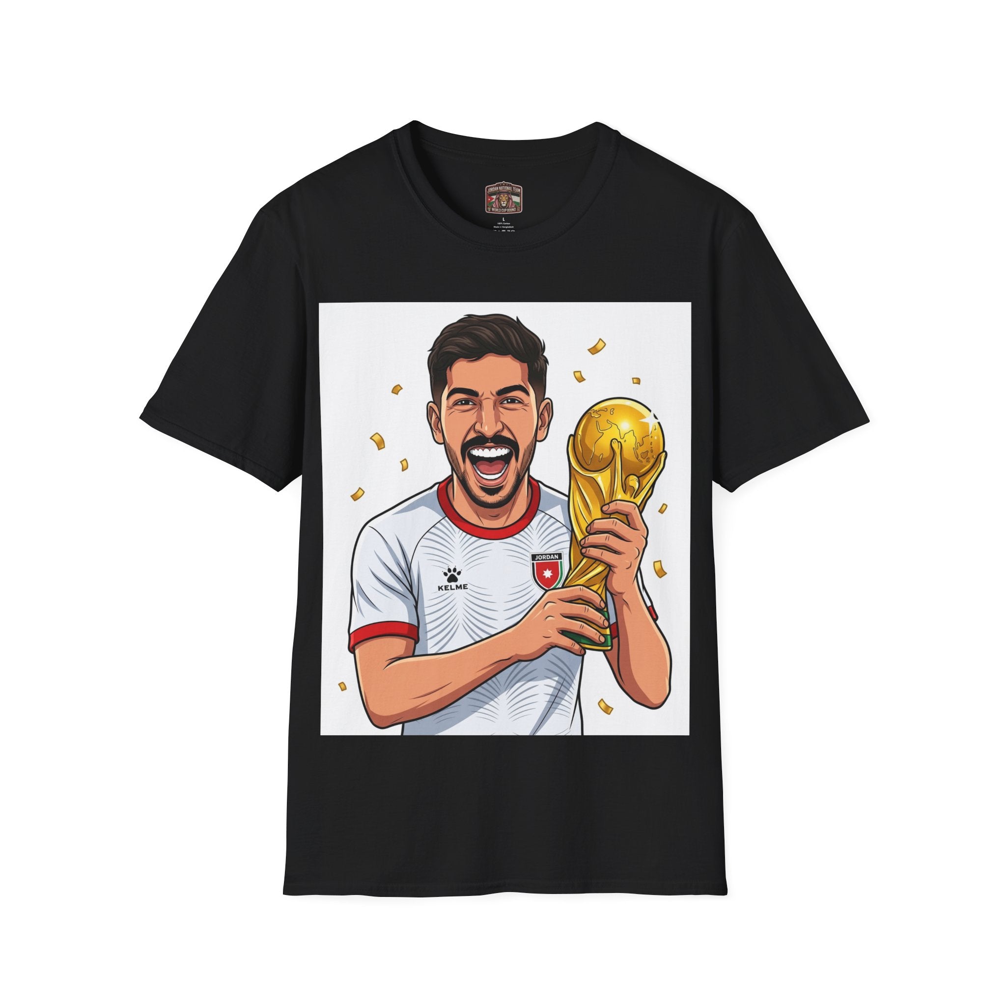 Soccer Champion Trophy T-Shirt — Celebratory Football Fan Tee