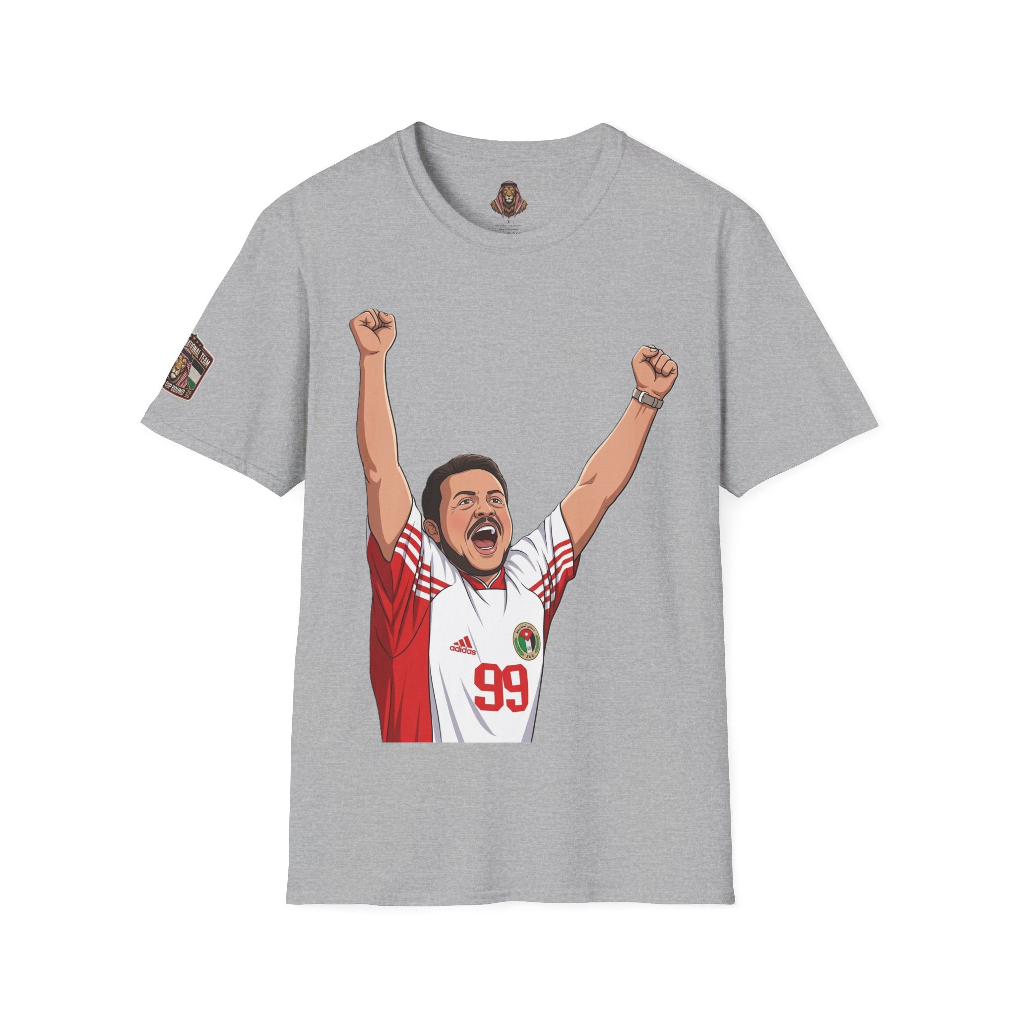 Lion Emir Soccer Fan T-Shirt — Celebratory Player #99 Graphic