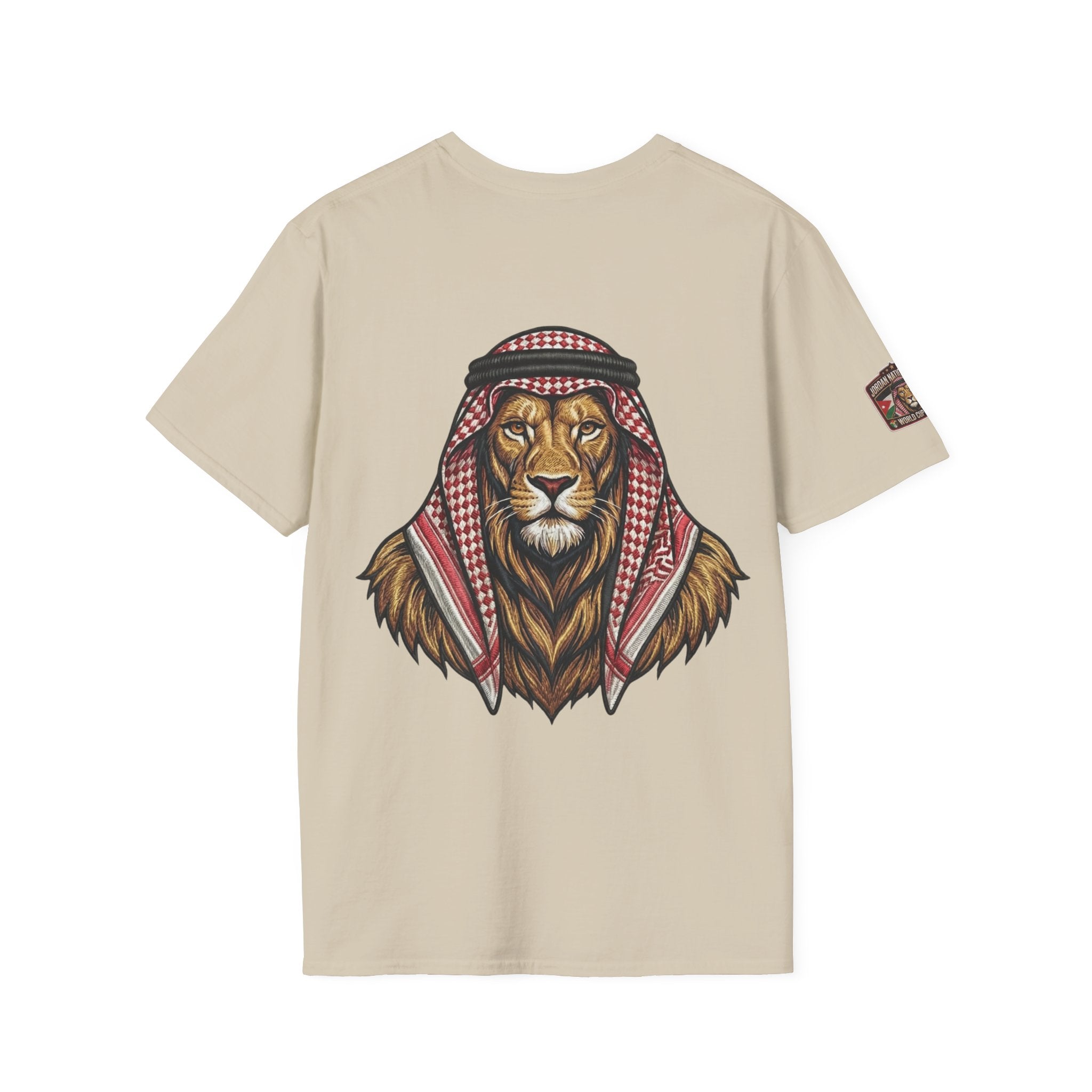 Soccer King T-Shirt — Lion with Shemagh & #9 Footballer Graphic Tee