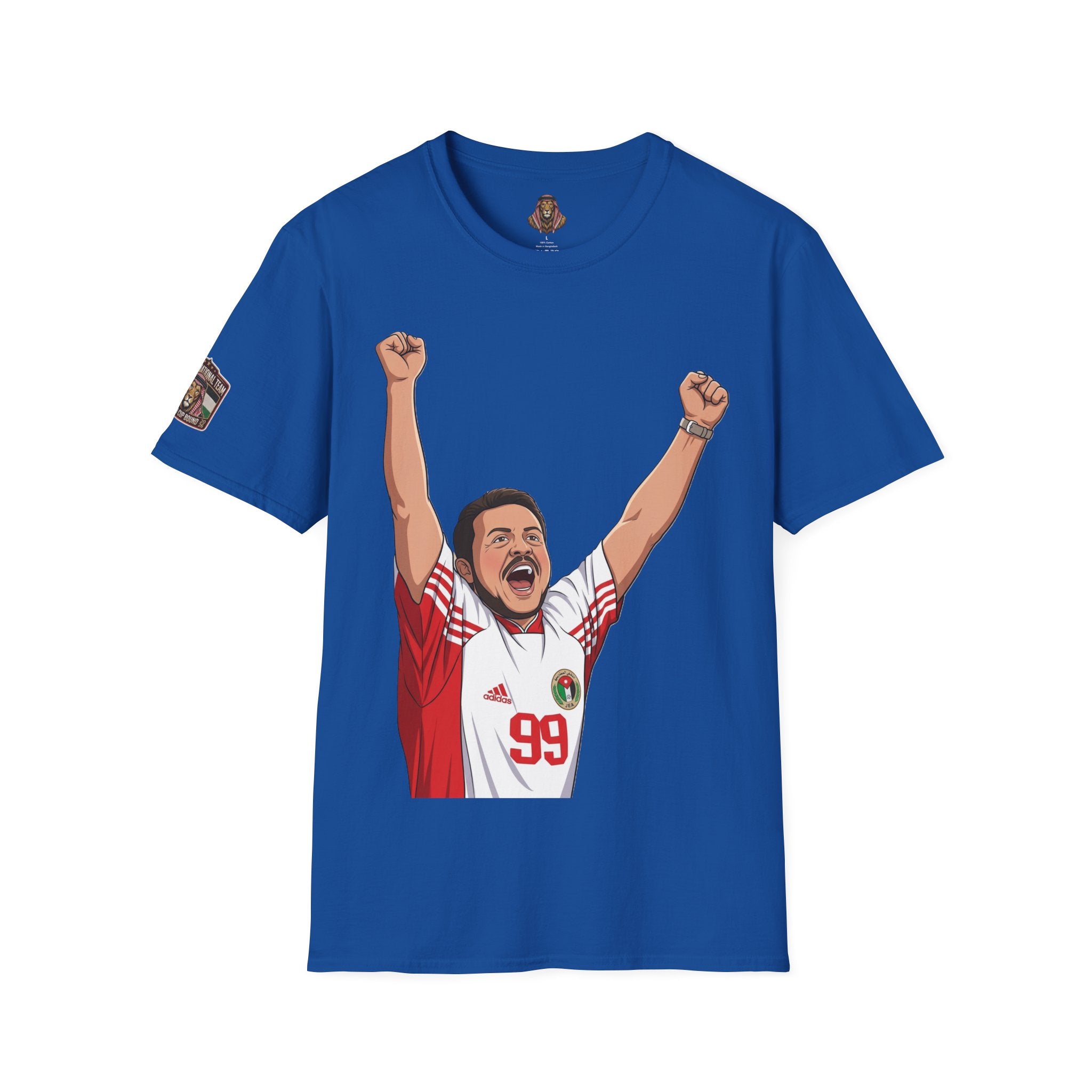 Lion Emir Soccer Fan T-Shirt — Celebratory Player #99 Graphic