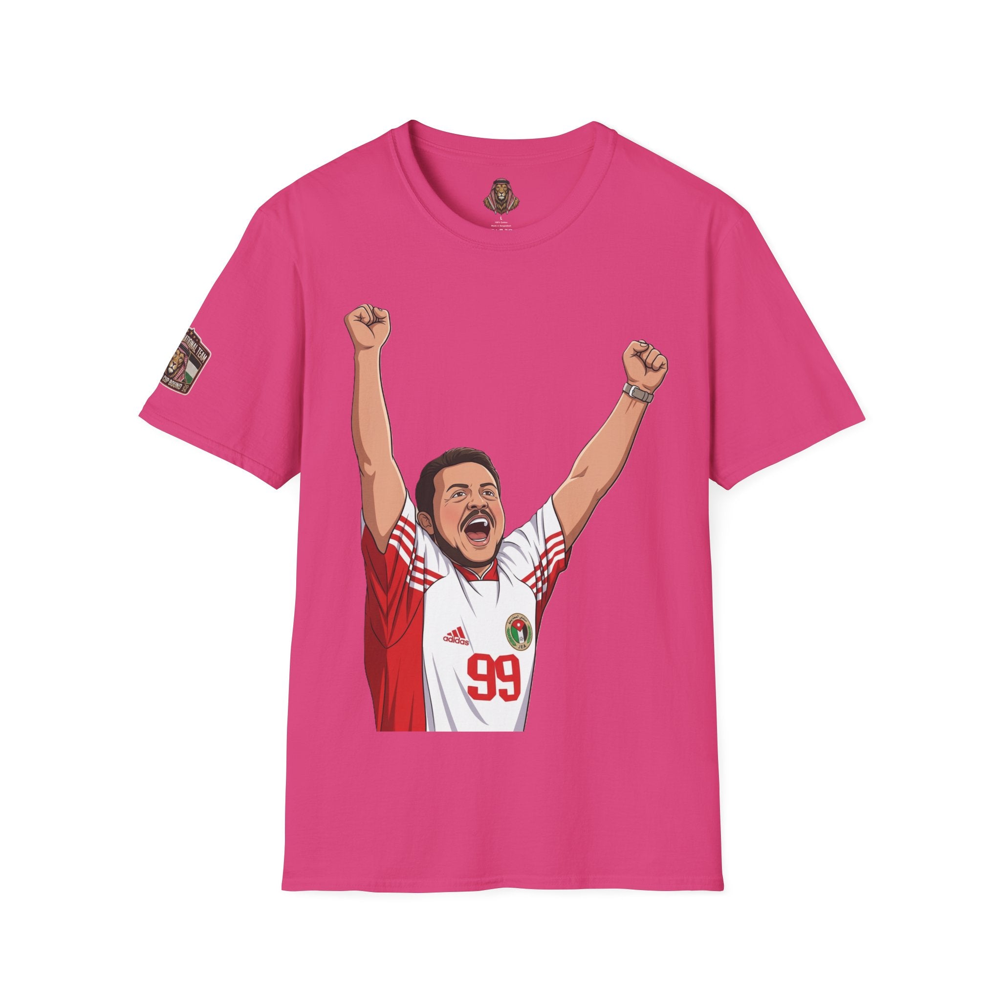 Lion Emir Soccer Fan T-Shirt — Celebratory Player #99 Graphic