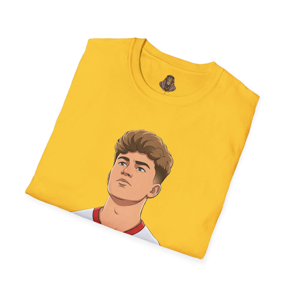 Soccer Player Jersey Graphic T-Shirt — Number 9 Illustration