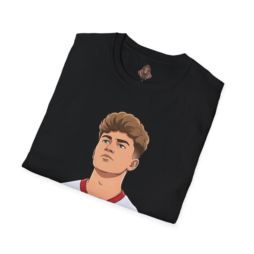 Soccer Player Jersey Graphic T-Shirt — Number 9 Illustration