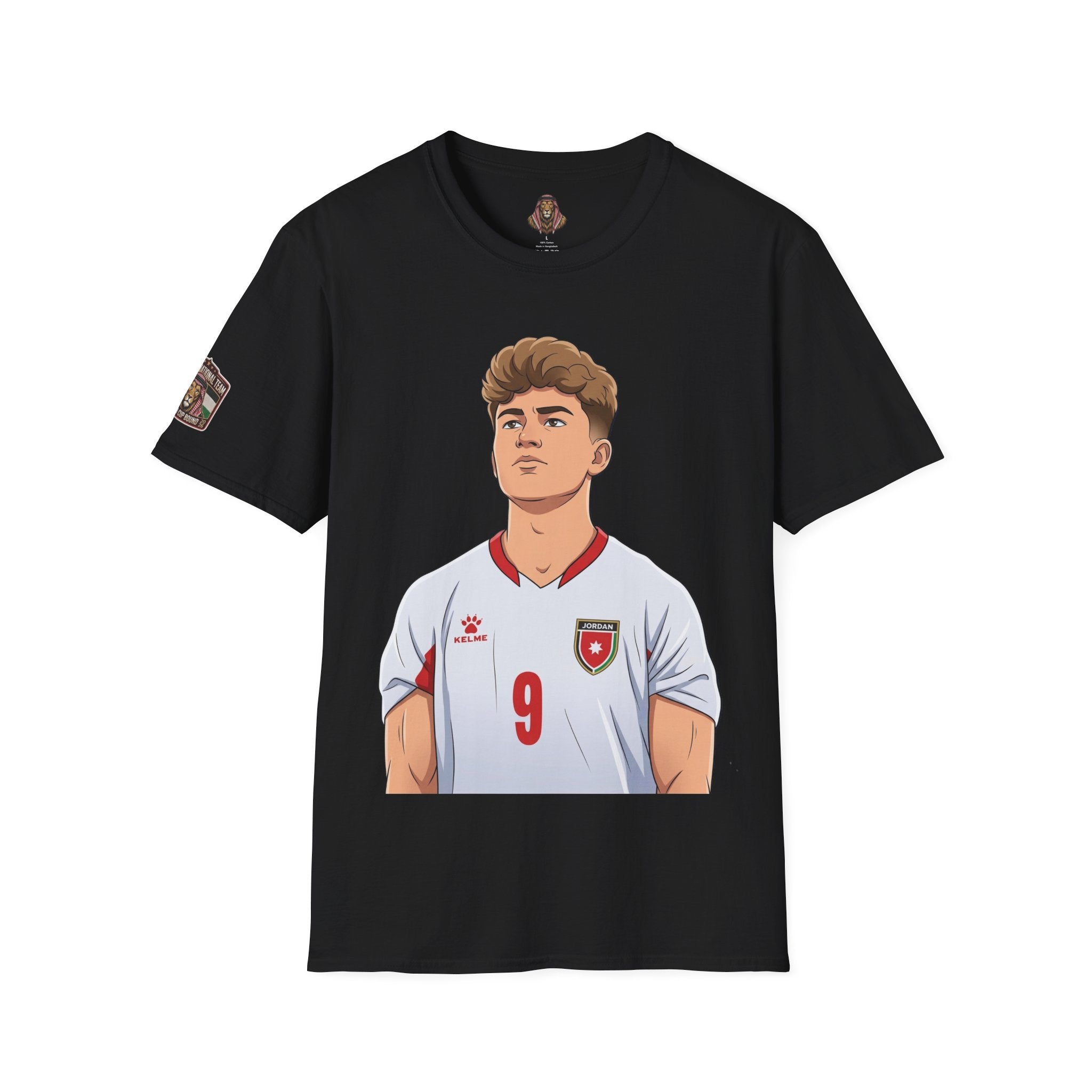 Soccer Player Jersey Graphic T-Shirt — Number 9 Illustration