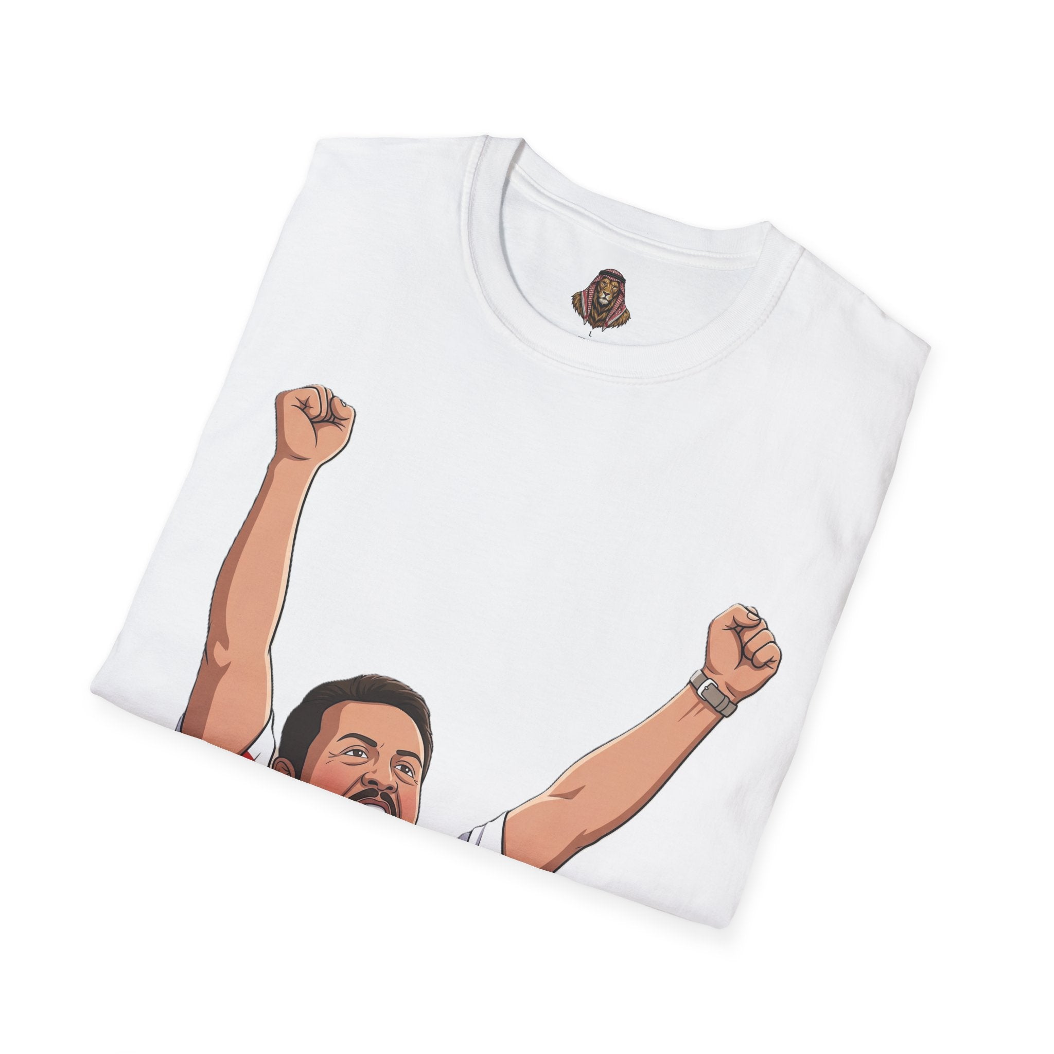 Lion Emir Soccer Fan T-Shirt — Celebratory Player #99 Graphic