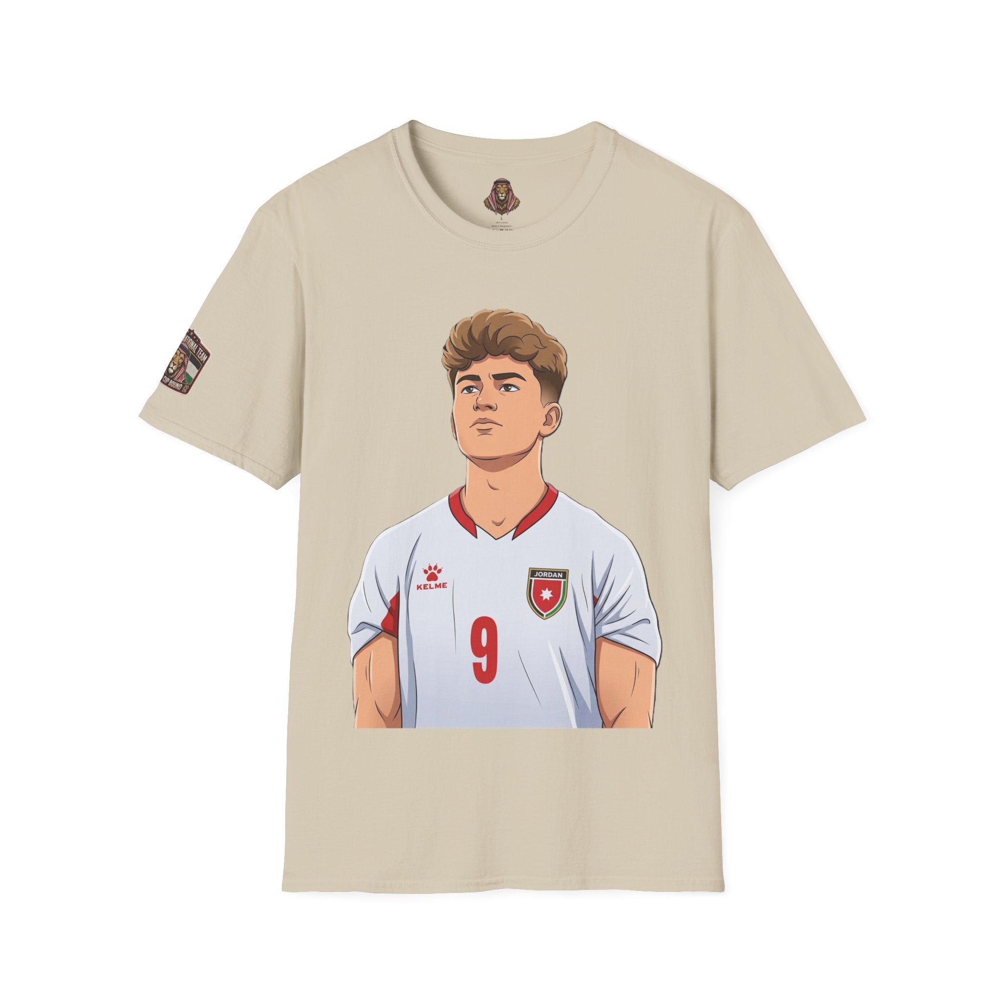 Soccer Player Jersey Graphic T-Shirt — Number 9 Illustration