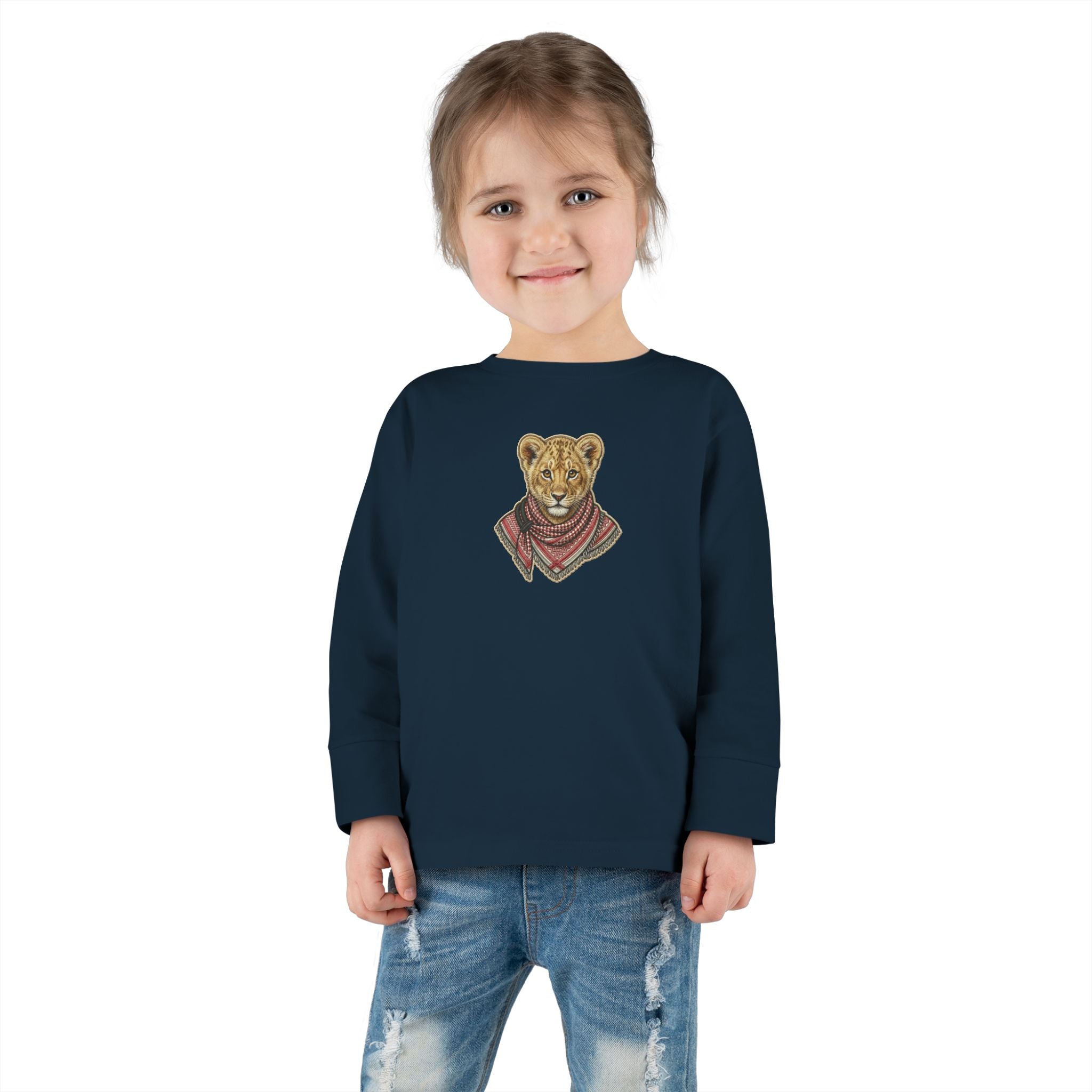 Lion Cub Bandana Toddler Long Sleeve Tee