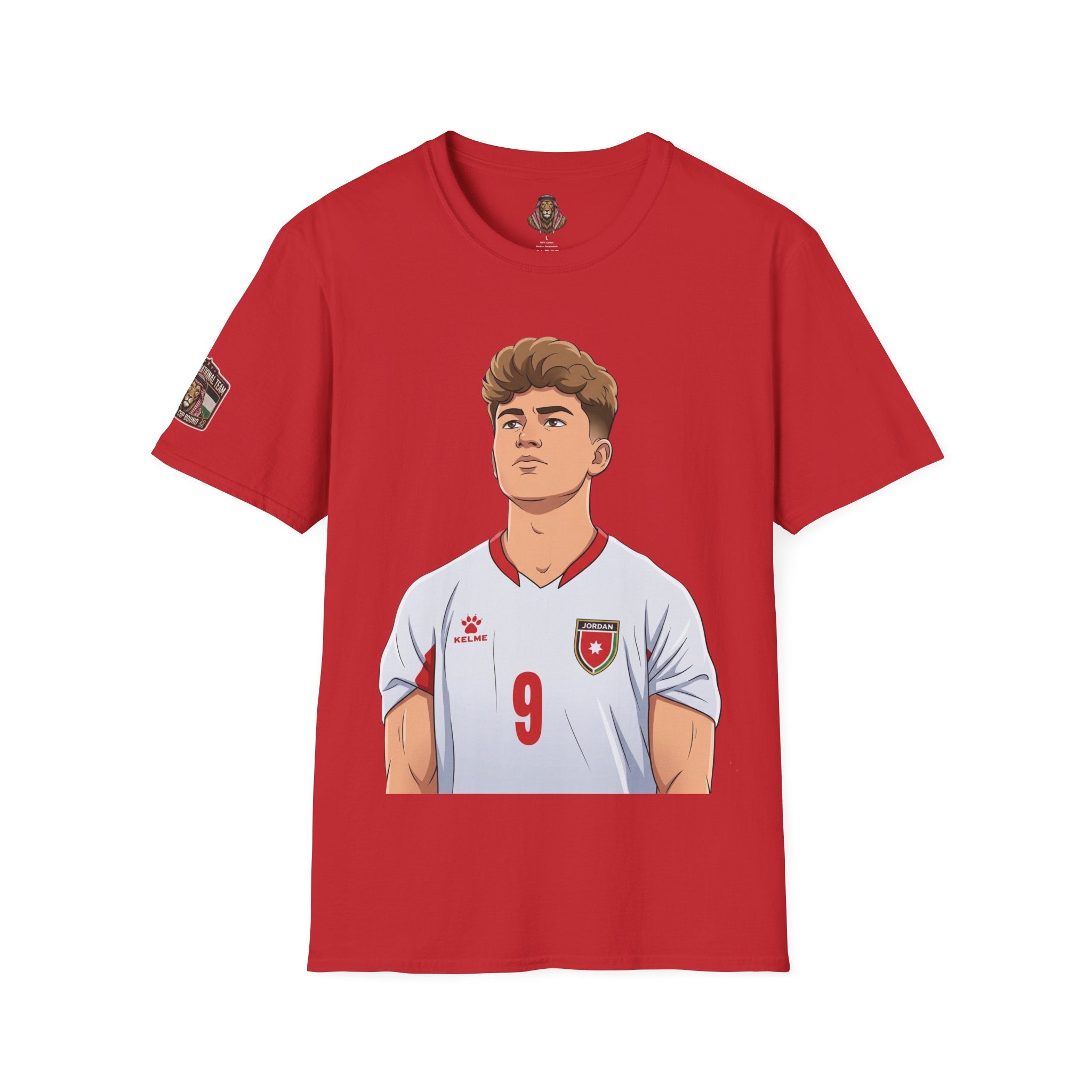 Soccer Player Jersey Graphic T-Shirt — Number 9 Illustration