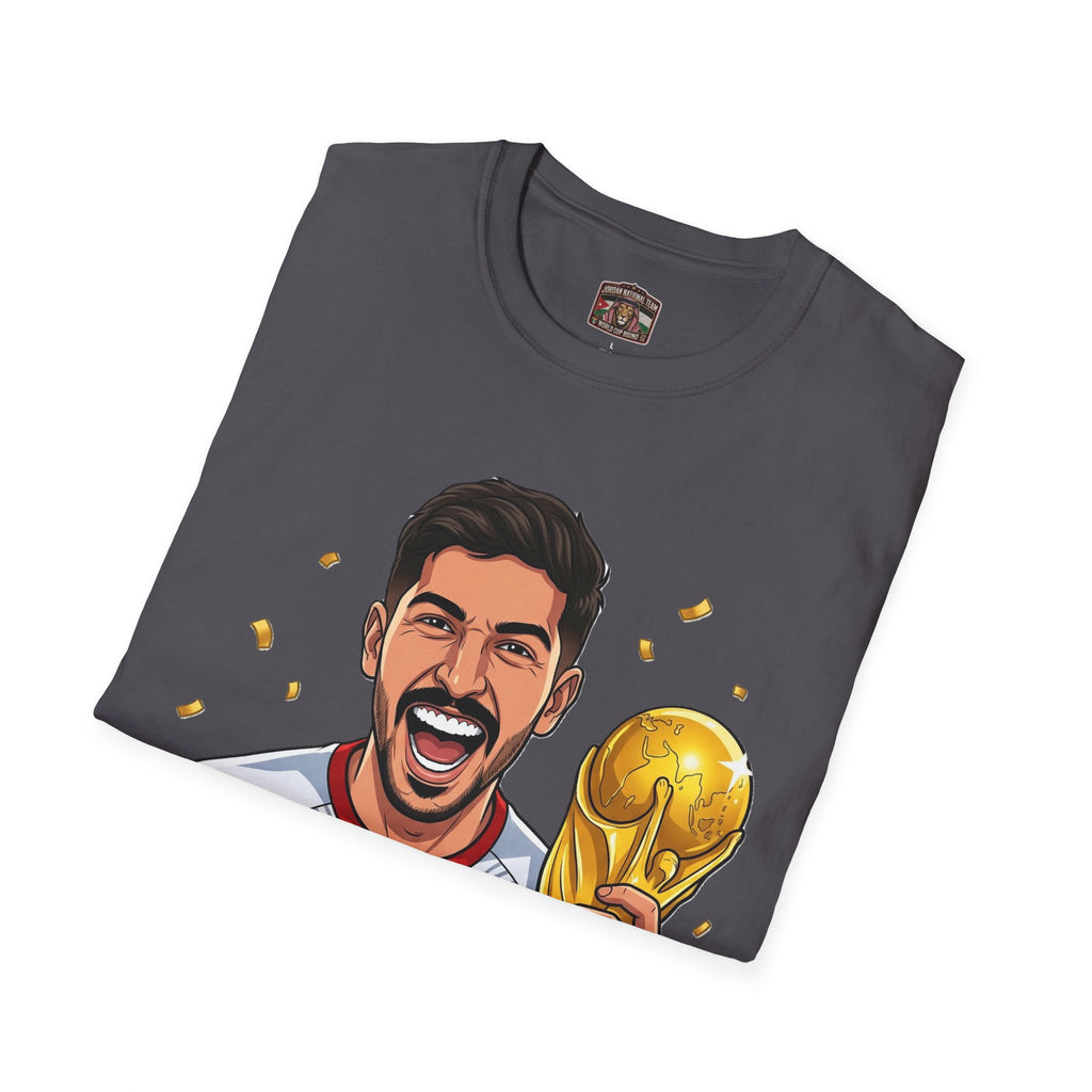 Soccer Champion Trophy T-Shirt — Celebratory Football Fan Tee
