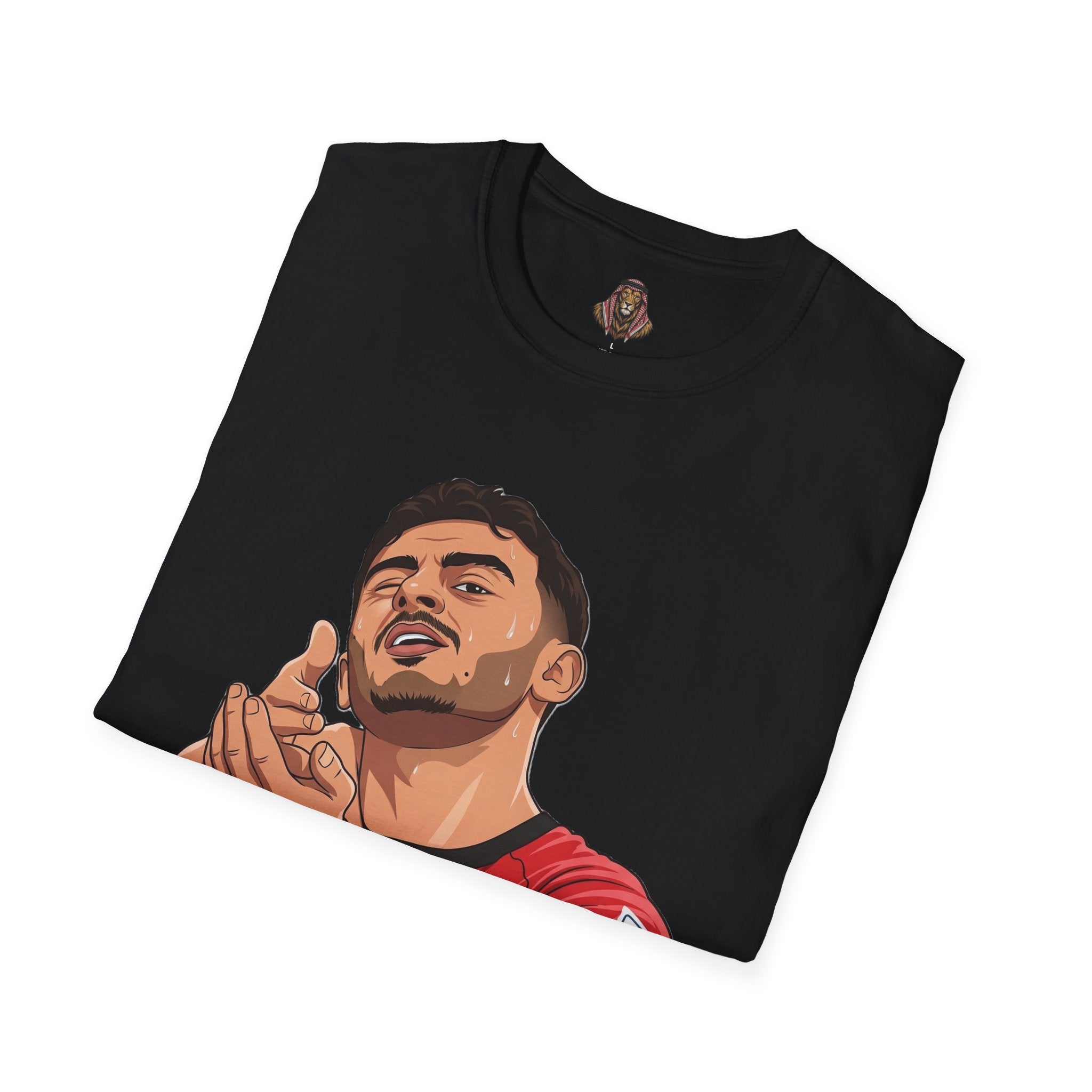 Soccer Player Illustration T-Shirt — 'Nashama' Clapping Crest