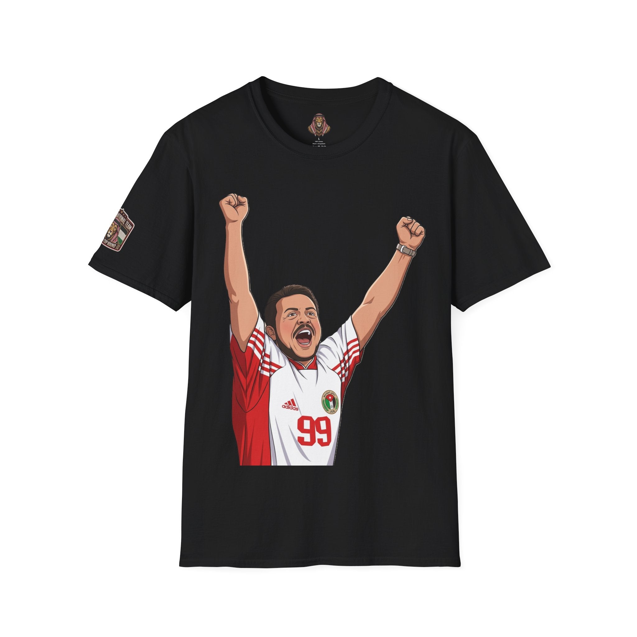 Lion Emir Soccer Fan T-Shirt — Celebratory Player #99 Graphic