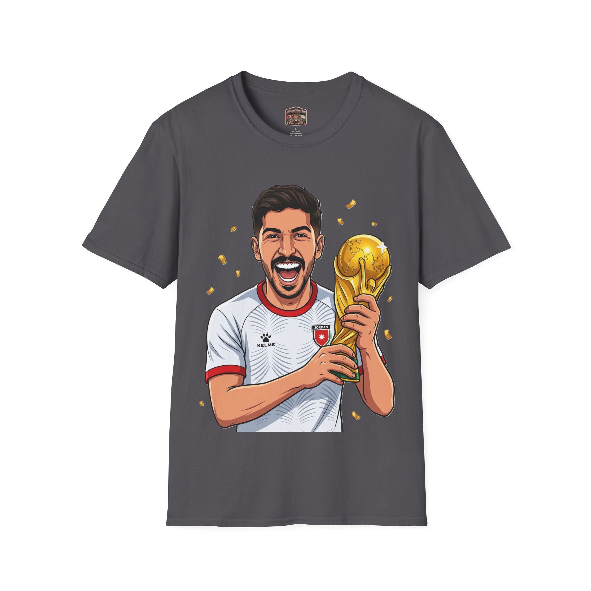 Soccer Champion Trophy T-Shirt — Celebratory Football Fan Tee