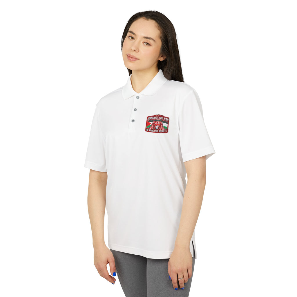 Performance Polo — Vintage Fire Department Patch Design