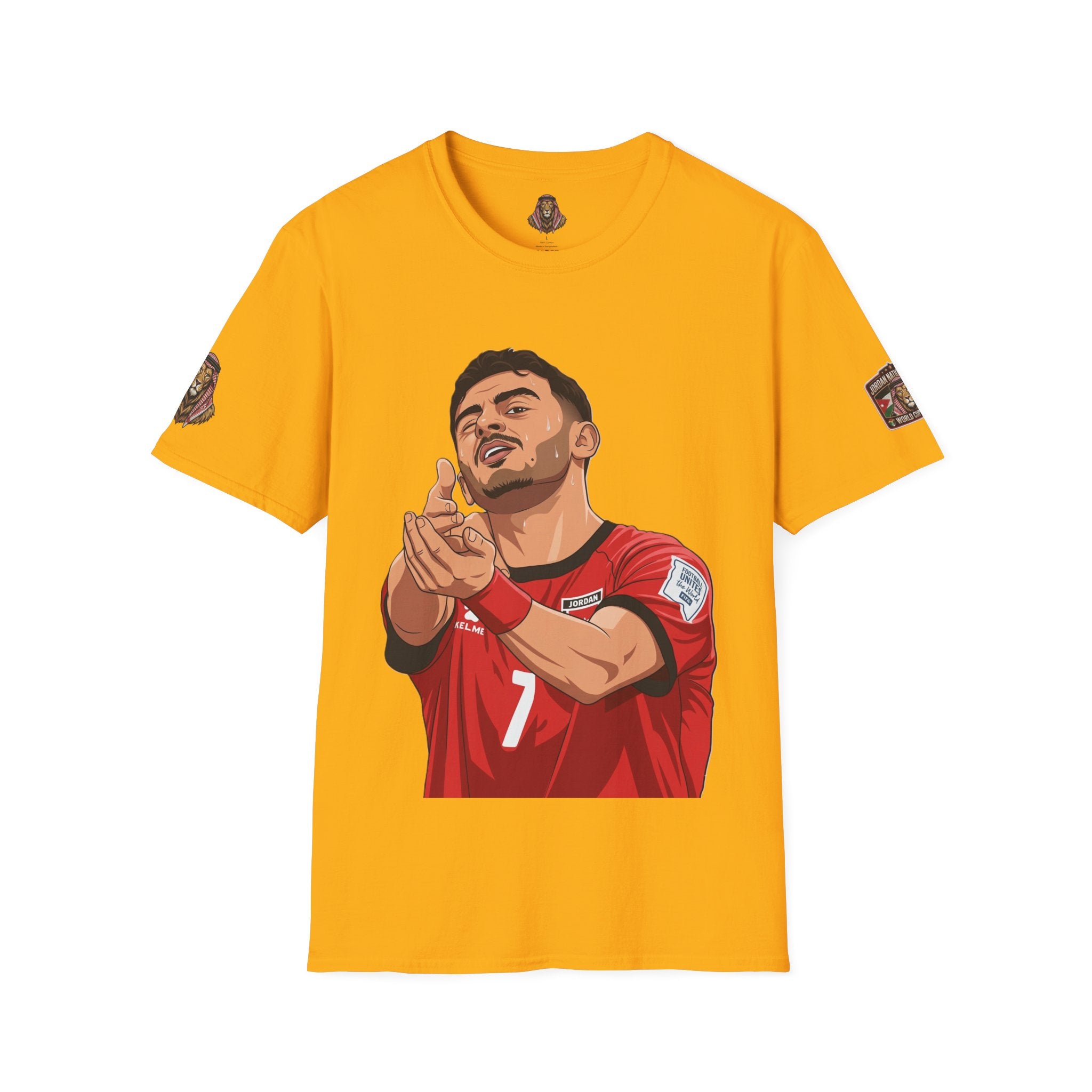 Soccer Player Illustration T-Shirt — 'Nashama' Clapping Crest