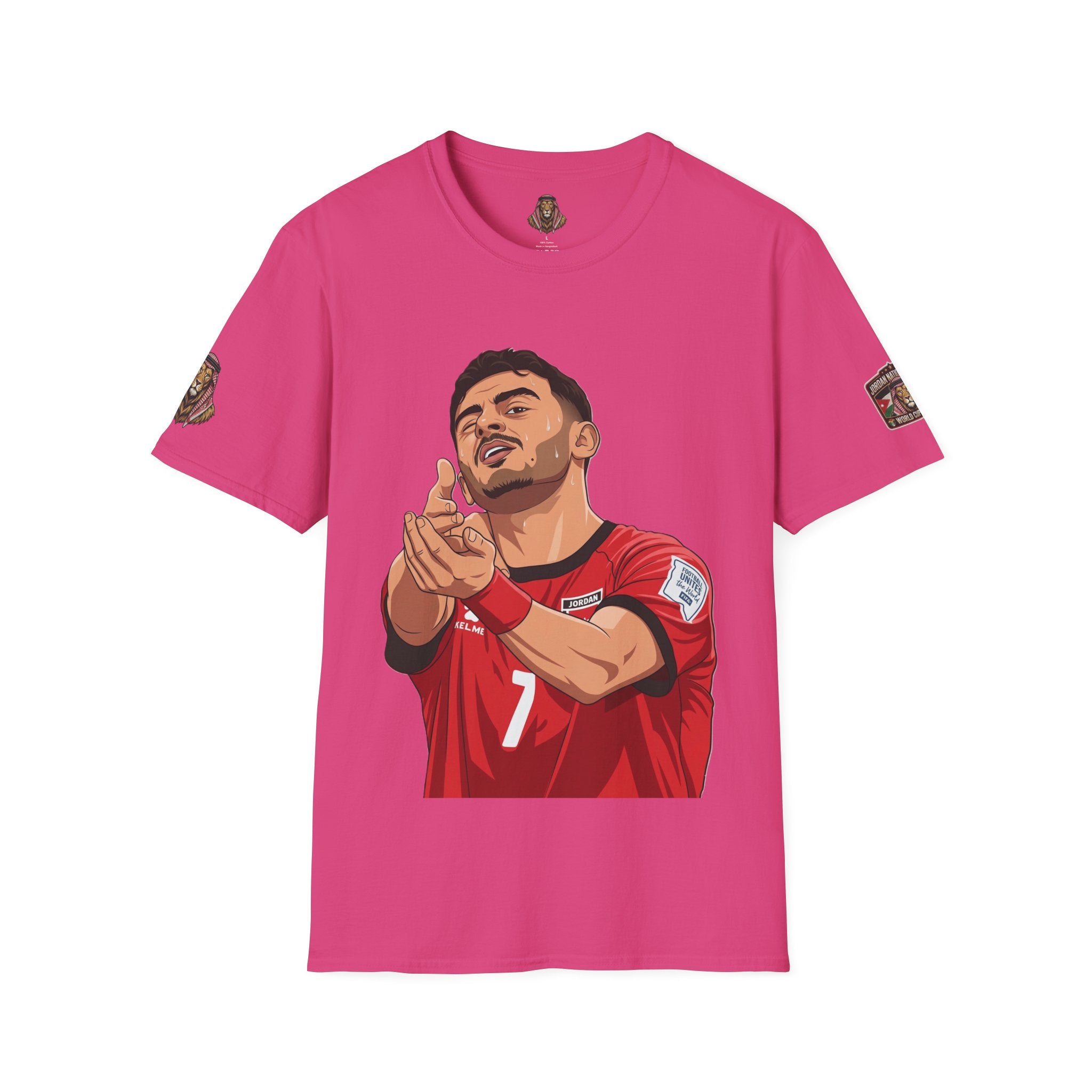 Soccer Player Illustration T-Shirt — 'Nashama' Clapping Crest